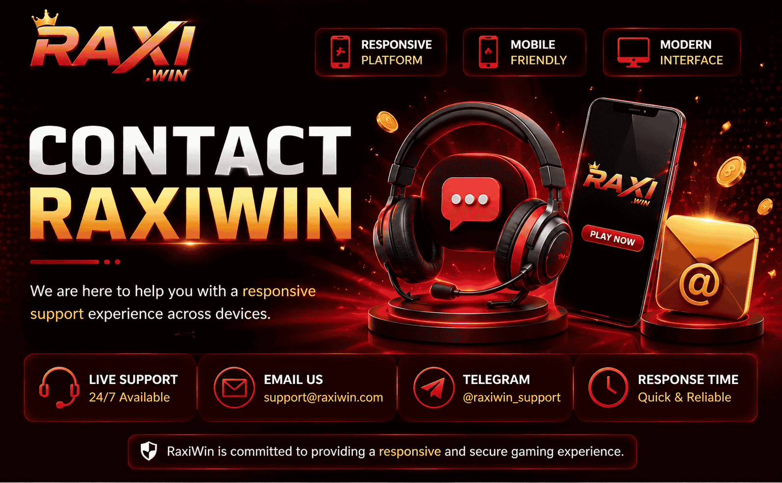raxiwin contact support banner
